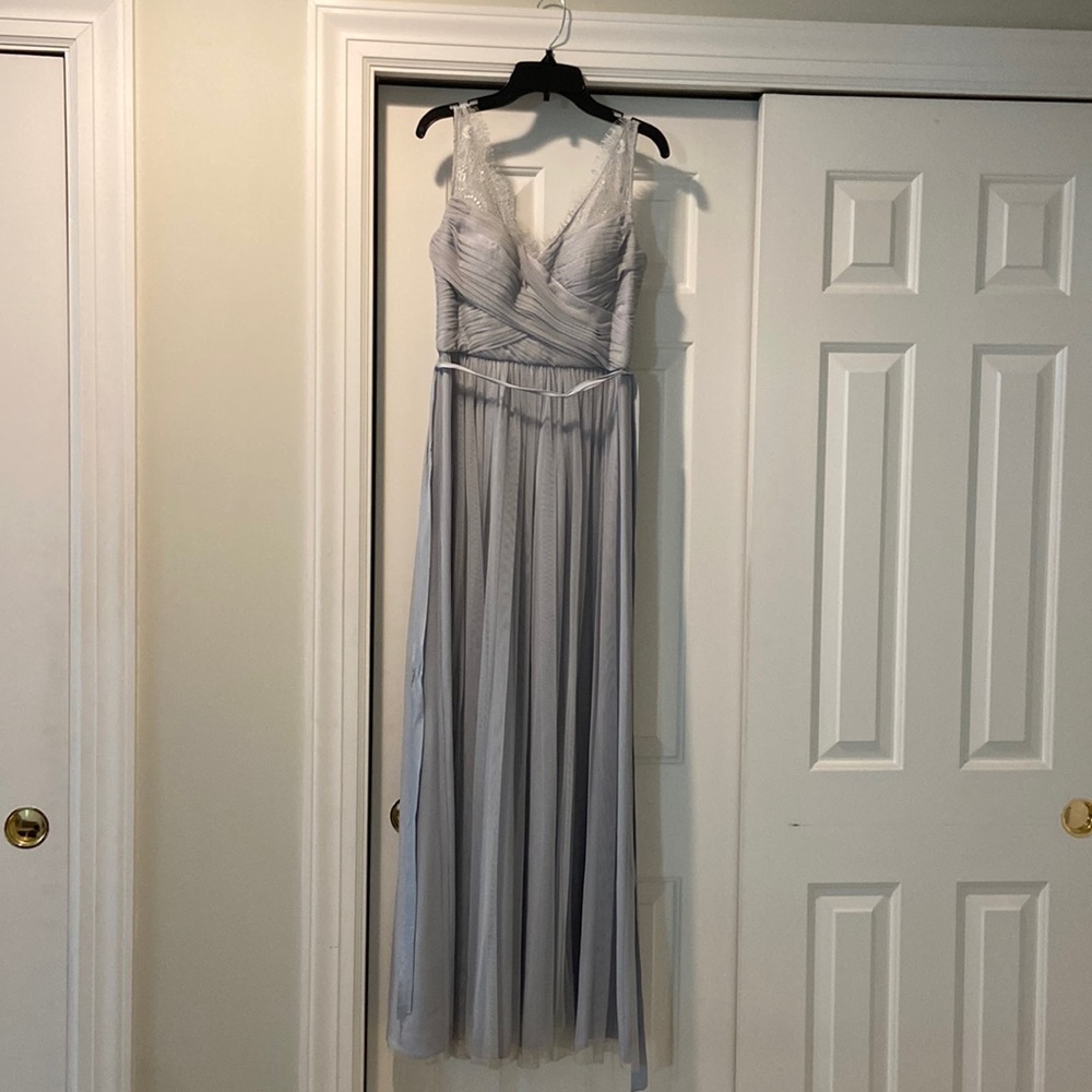 Gray bridesmaid dress